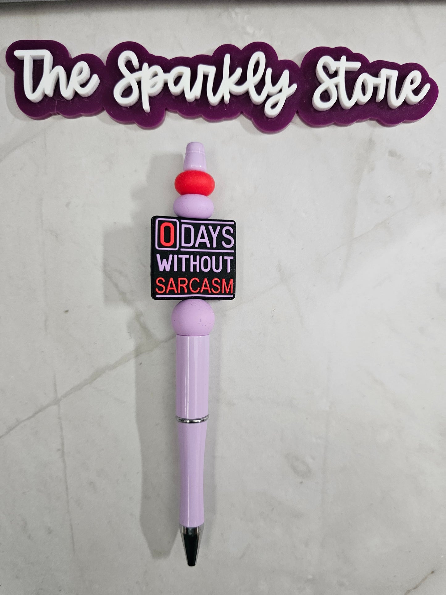 Sarcastic Beaded Pen with refill