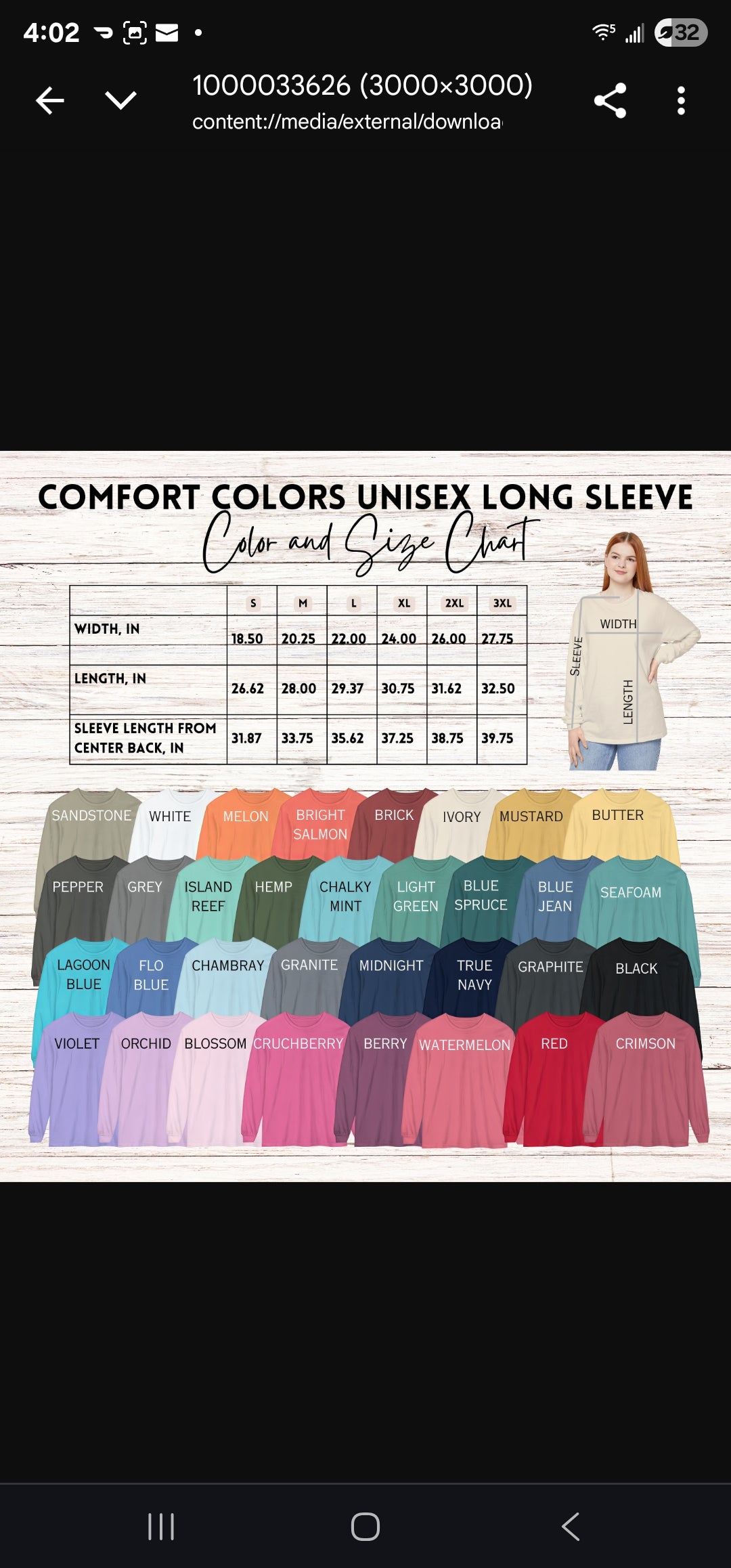 Long Sleeve Comfort Colors Shirt